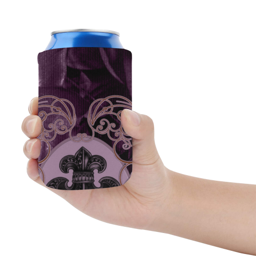Flowers in soft violet colors Neoprene Can Cooler 4" x 2.7" dia.