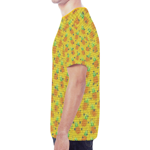 Pineapple Pattern by K.Merske New All Over Print T-shirt for Men (Model T45)