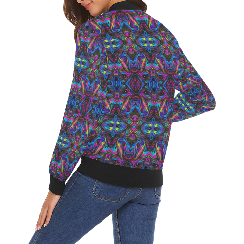 Forcefit All Over Print Bomber Jacket for Women (Model H19)
