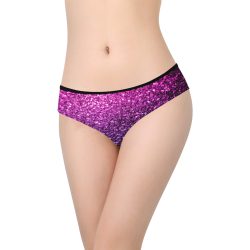 Beautiful Purple Pink Ombre glitter sparkles Women's Hipster Panties (Model L33)