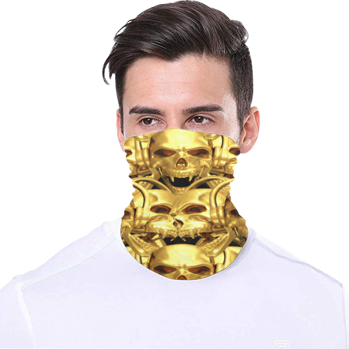 Gold Skull Multifunctional Headwear