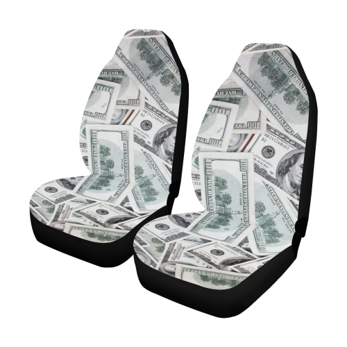 Cash Money / Hundred Dollar Bills Car Seat Covers (Set of 2)