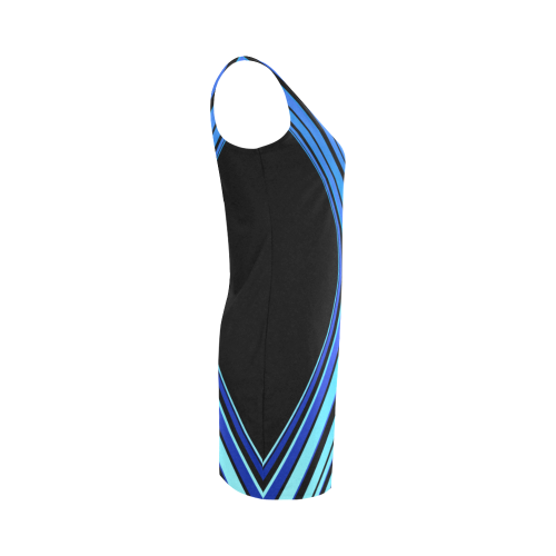 blue stripes Medea Vest Dress (Model D06)