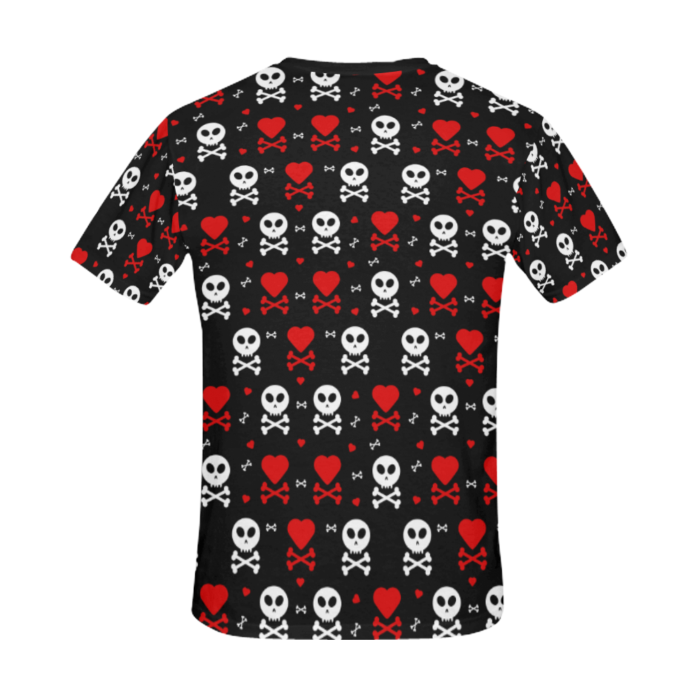 Skull and Crossbones All Over Print T-Shirt for Men/Large Size (USA Size) Model T40)
