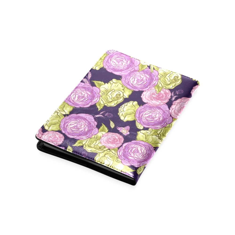 Pink and Purple Roses Custom NoteBook A5