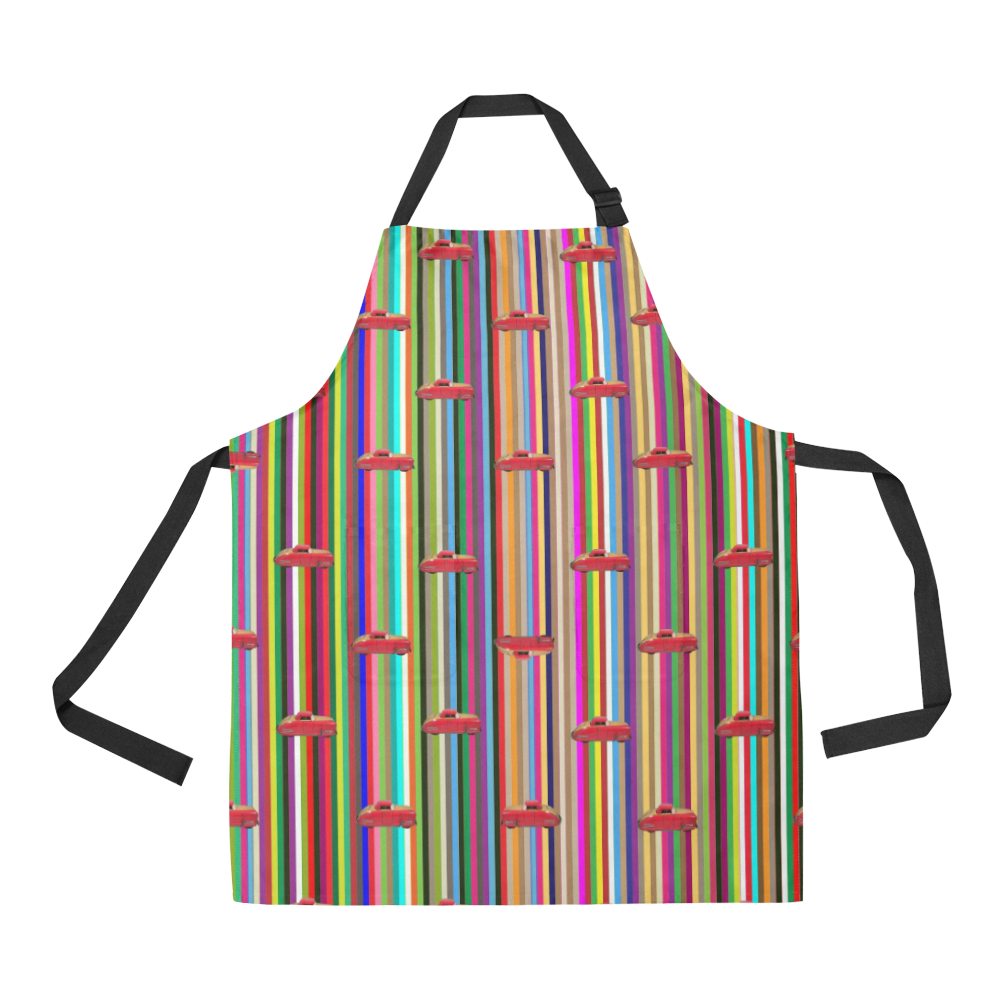 Stripes n Cars All Over Print Apron