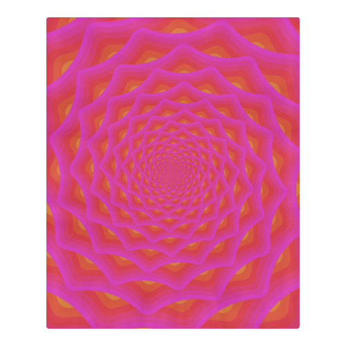 Pink spiral net 3-Piece Bedding Set
