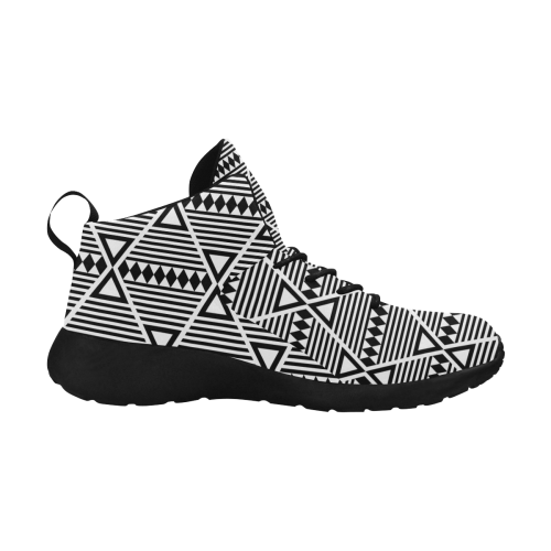 Black Aztec Tribal Men's Chukka Training Shoes (Model 57502)