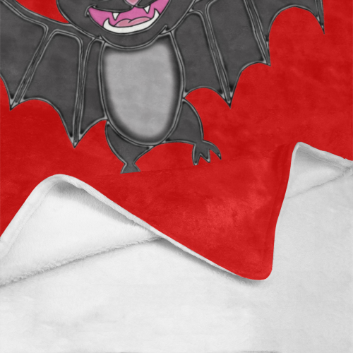 Cute Halloween Bat Red Ultra-Soft Micro Fleece Blanket 50"x60"