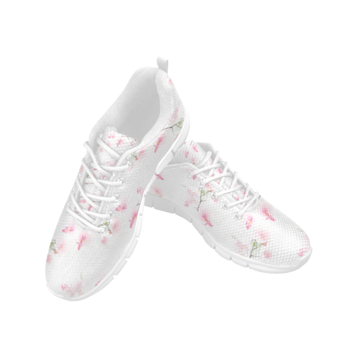 Pattern Orchidées Women's Breathable Running Shoes/Large (Model 055)