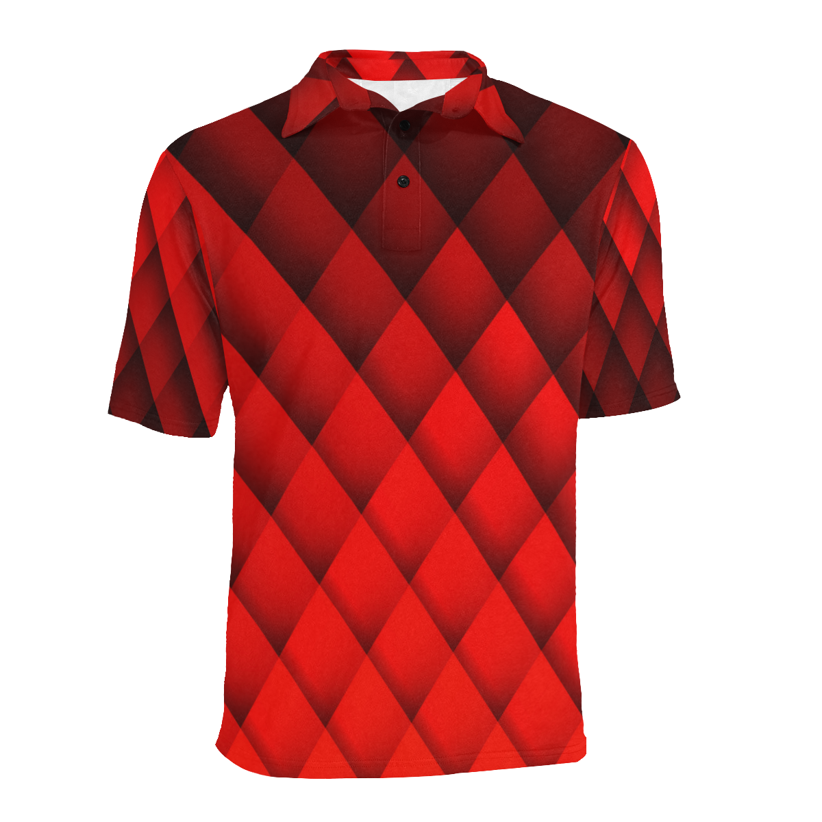 Red Rhombus Men's All Over Print Polo Shirt (Model T55)