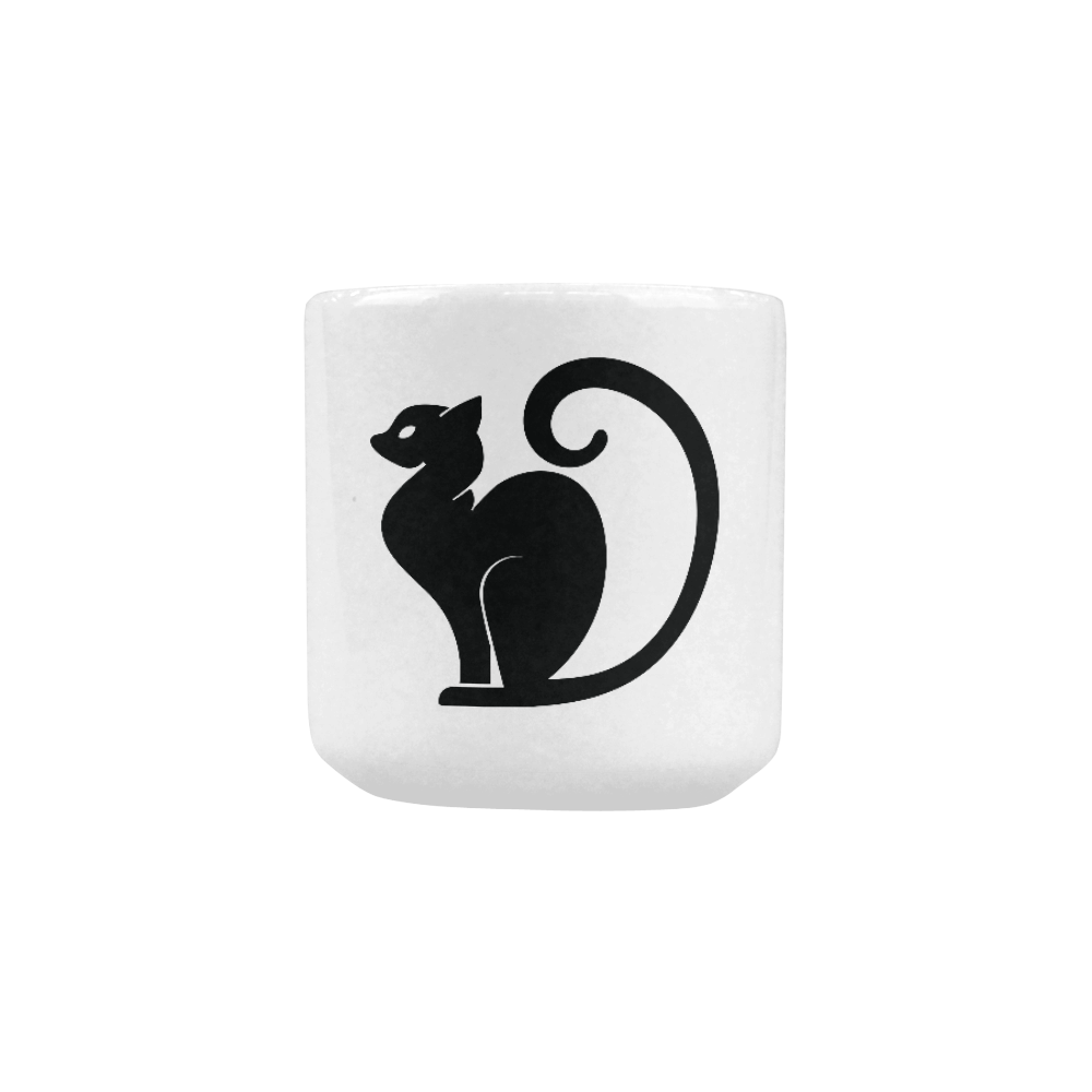 Cat Silhouette Heart-shaped Morphing Mug