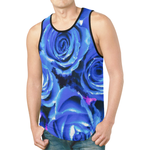 roses are blue New All Over Print Tank Top for Men (Model T46)