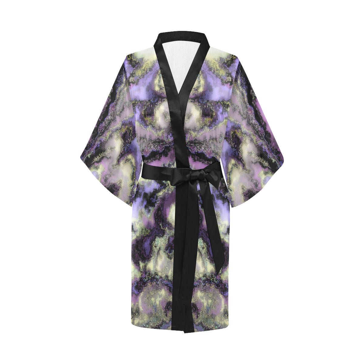 Purple marble Kimono Robe