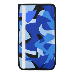 Camouflage Abstract Blue and Black Car Seat Belt Cover 7''x12.6''