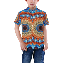 Kaleidoscope Boys' All Over Print Short Sleeve Shirt (Model T59)