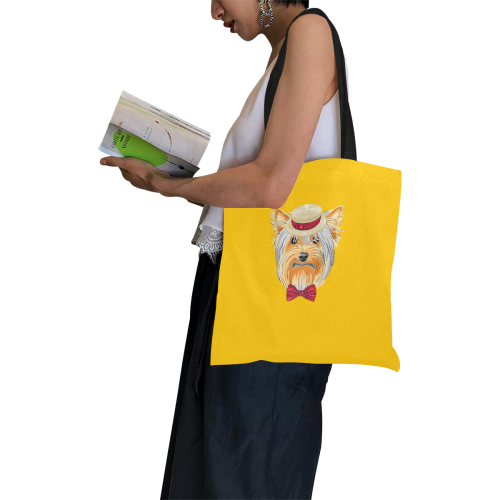 Dog All Over Print Canvas Tote Bag/Small (Model 1697)