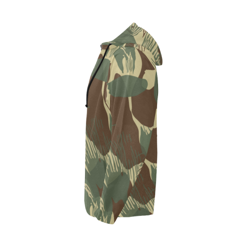 Rhodesian Brushstrokes Camouflage v2 All Over Print Full Zip Hoodie for Men (Model H14)