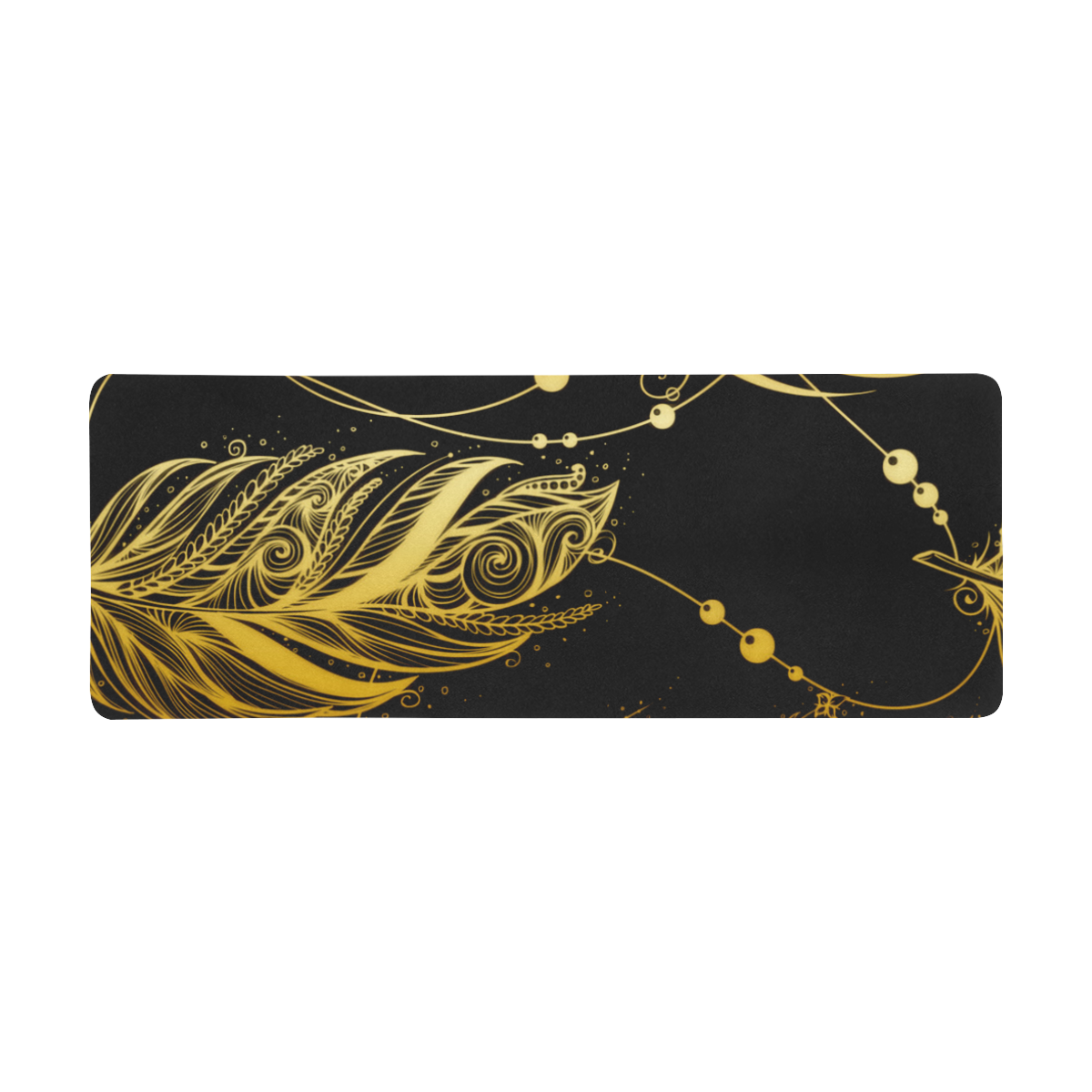 Golden Feathers Gaming Mousepad (31"x12")