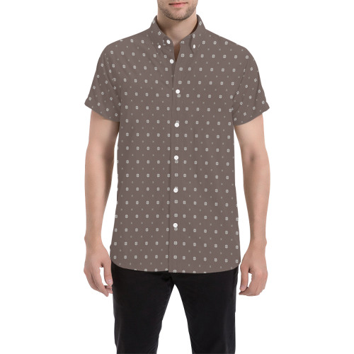 Model #123c| Men's All Over Print Short Sleeve Shirt (Model T53)