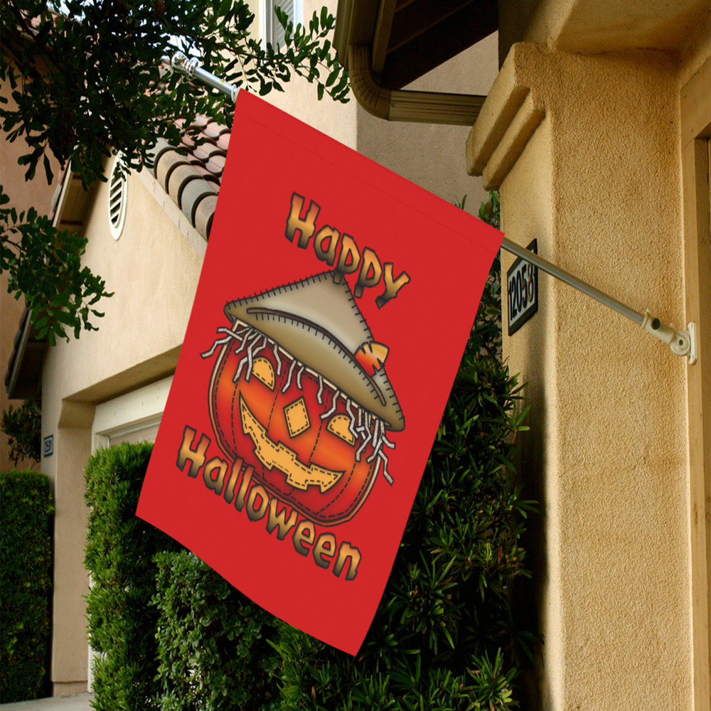 Happy Halloween Scarecrow Jack Garden Flag 28''x40'' （Without Flagpole）