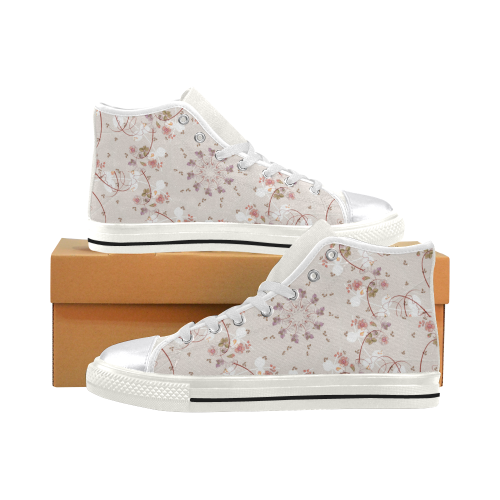 Summer Flowers - G Women's Classic High Top Canvas Shoes (Model 017)