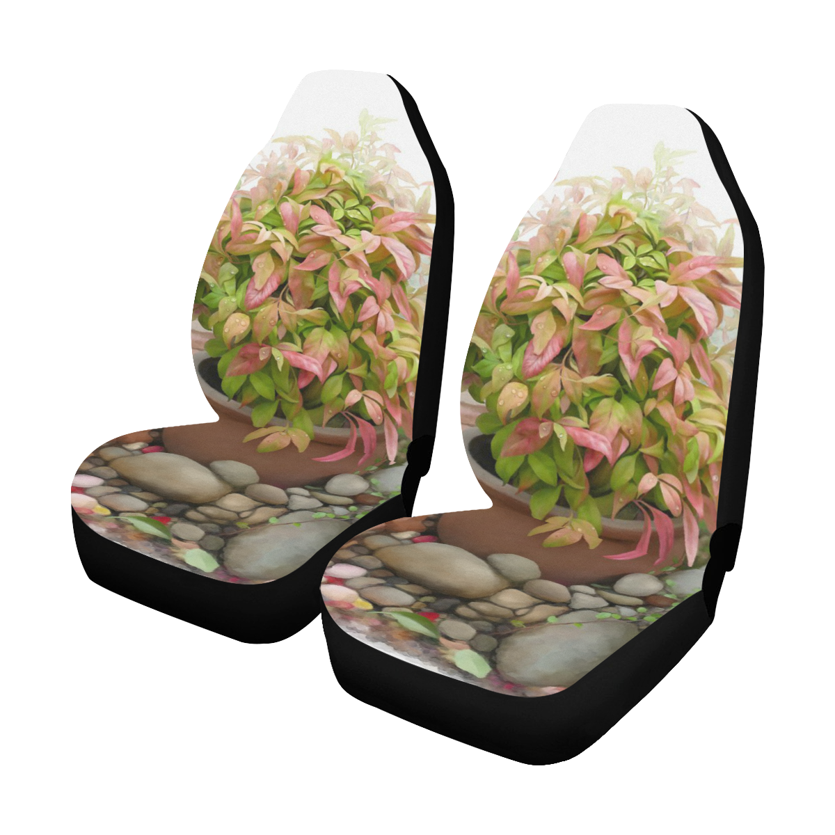 Pot full of colors, floral watercolors, plant Car Seat Covers (Set of 2)