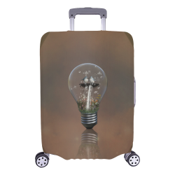 Light bulb with birds Luggage Cover/Large 26"-28"