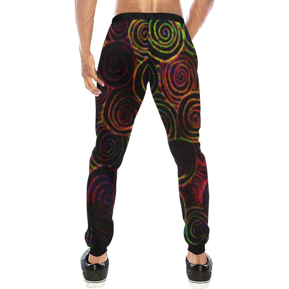Velvety Swirls Men's All Over Print Sweatpants/Large Size (Model L11)