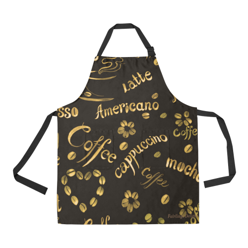 Fairlings Delight's Coffee Expressions Collection- Words of Coffee 53086 All Over Print Apron
