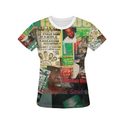 William Bell Collage 1 All Over Print T-shirt for Women/Large Size (USA Size) (Model T40)