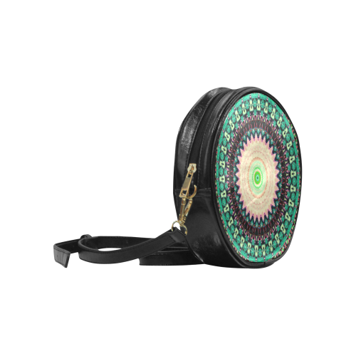 colorful mandala pattern Round Sling Bag (Model 1647)