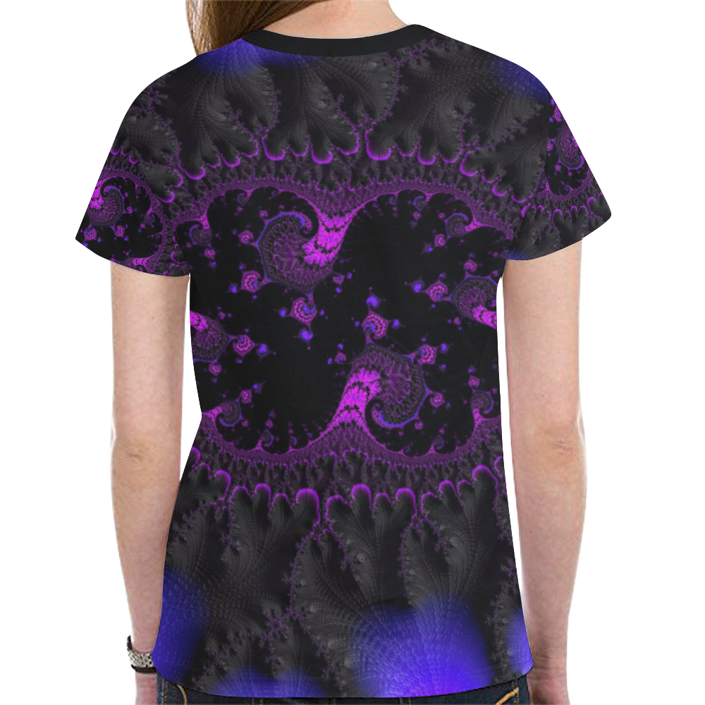 Fractal Colorful shirt New All Over Print T-shirt for Women (Model T45)