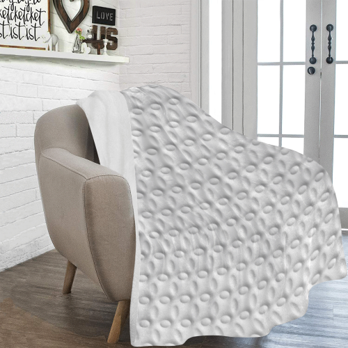 White ellipses embossed abstract Ultra-Soft Micro Fleece Blanket 54''x70''