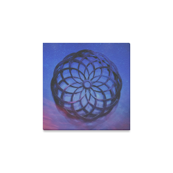 Mystical Orb Blue Purple Canvas Print 8"x8"