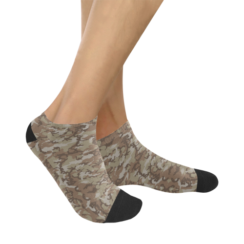 Woodland Desert Brown Camouflage Women's Ankle Socks