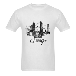 Chicago Men's T-Shirt in USA Size (Two Sides Printing)