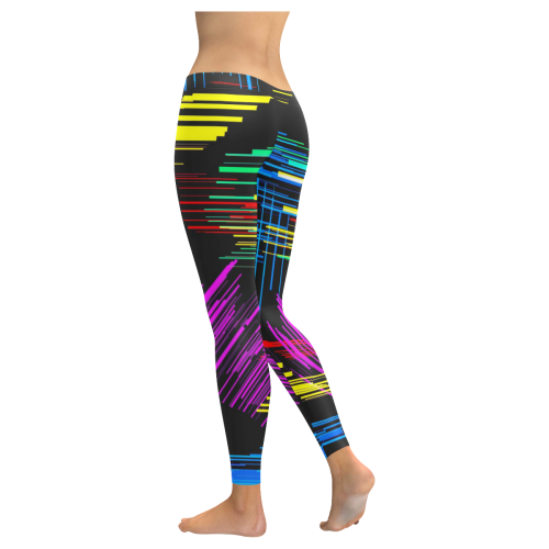 New Pattern factory 2A by JamColors Women's Low Rise Leggings (Invisible Stitch) (Model L05)