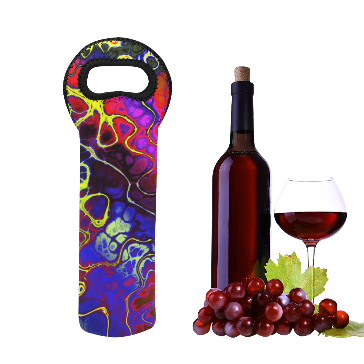 awesome fractal 35C by JamColors Neoprene Wine Bag
