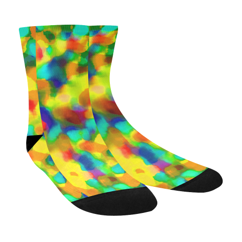 Colorful watercolors texture Crew Socks