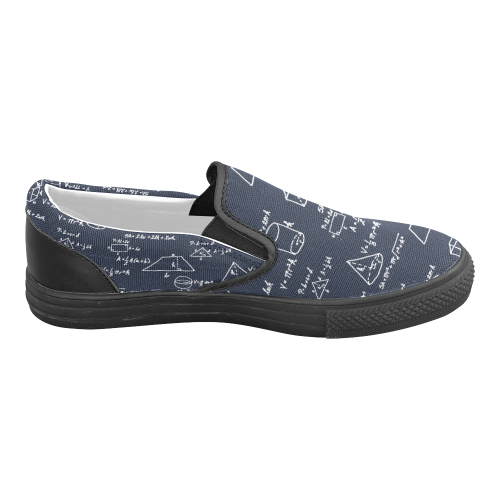 Geo Mathematics Men's Slip-on Canvas Shoes (Model 019)