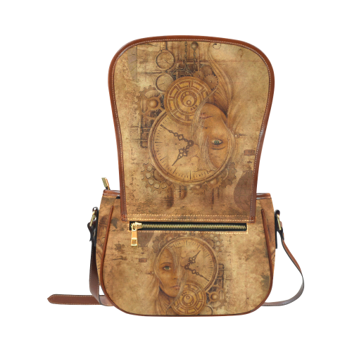 A Time Travel Of STEAMPUNK 1 Saddle Bag/Large (Model 1649)