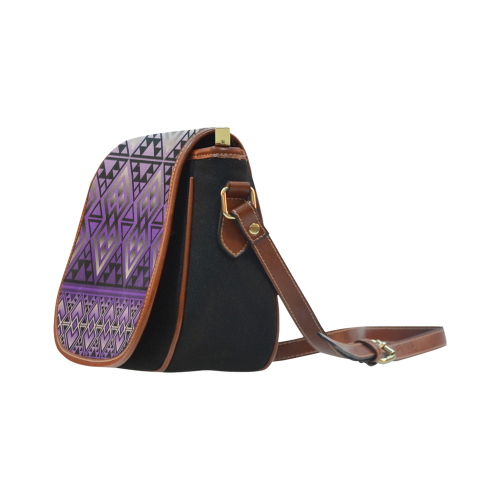 The Lodge design Purple Saddle Bag/Small (Model 1649)(Flap Customization)