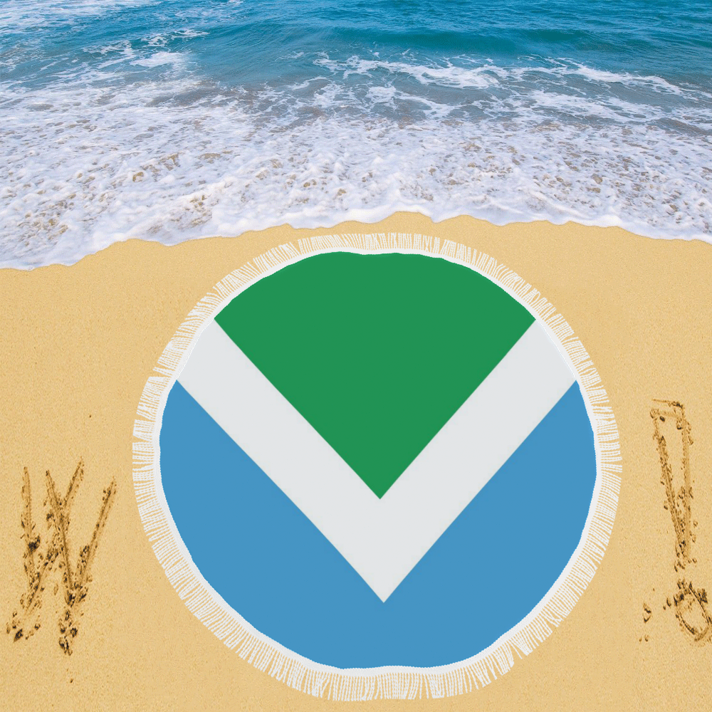 Vegan Flag Circular Beach Shawl 59"x 59"