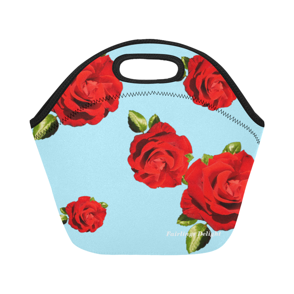 Fairlings Delight's Floral Luxury Collection- Red Rose Neoprene Lunch Bag/Small 53086b13 Neoprene Lunch Bag/Small (Model 1669)