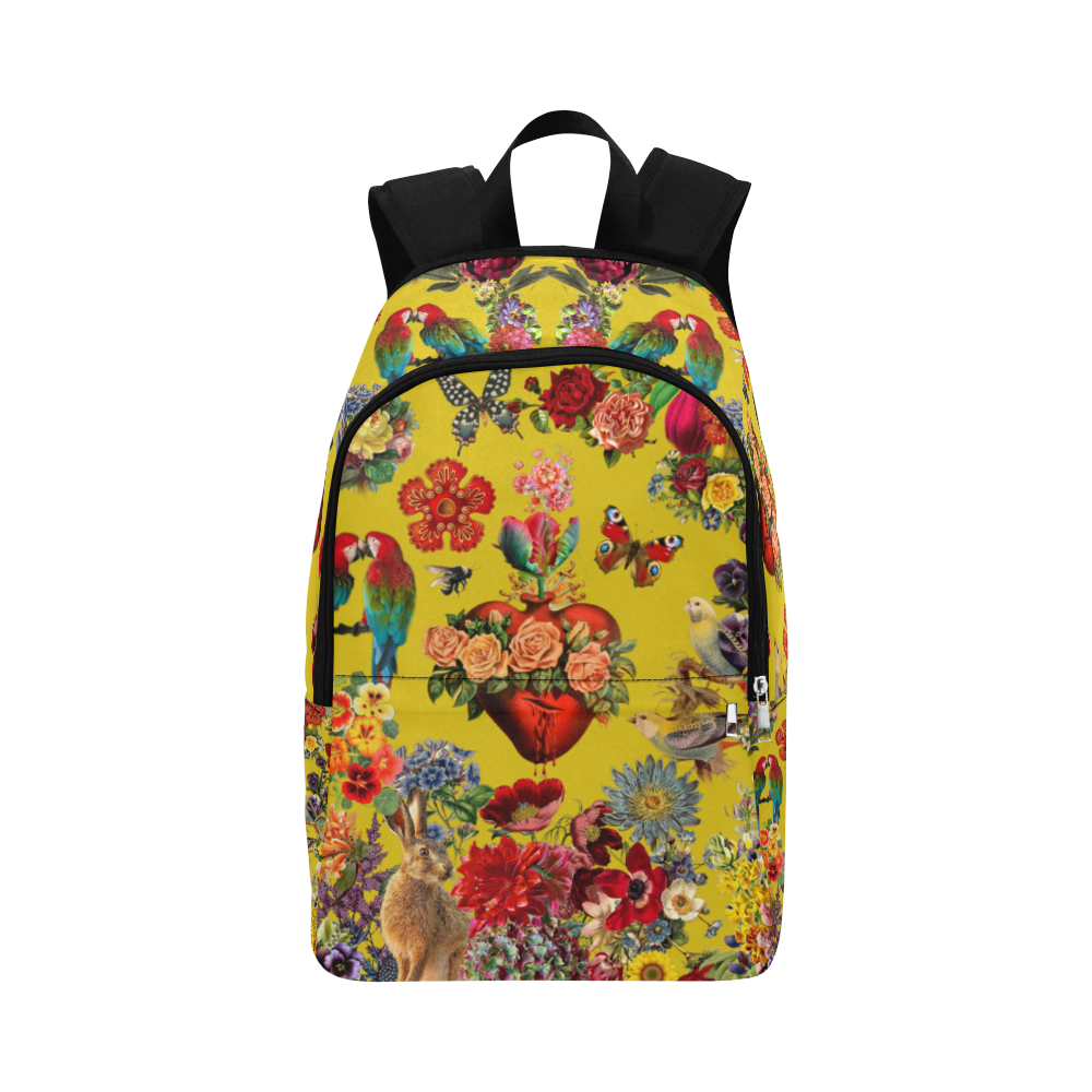 Corazon Honey Mustard Fabric Backpack for Adult (Model 1659)