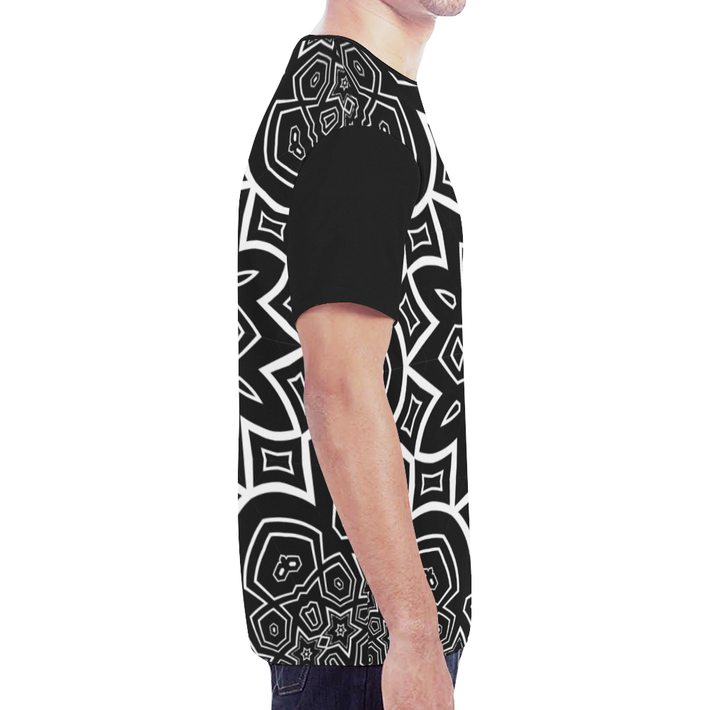 maori bw pattern New All Over Print T-shirt for Men (Model T45)