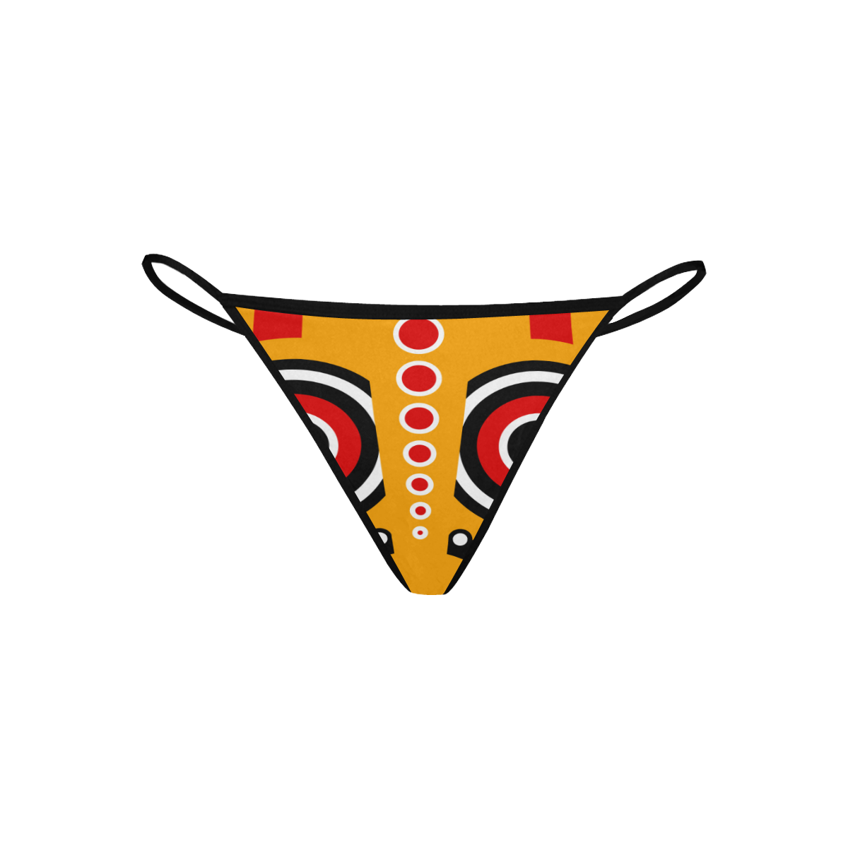 Red Yellow Tiki Tribal Women's All Over Print G-String Panties (Model L35)