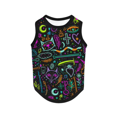Funny Nature Of Life Sketchnotes Pattern 3 All Over Print Pet Tank Top