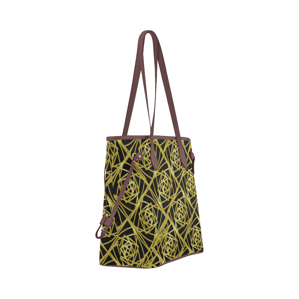 Gold Lining Clover Canvas Tote Bag (Model 1661)